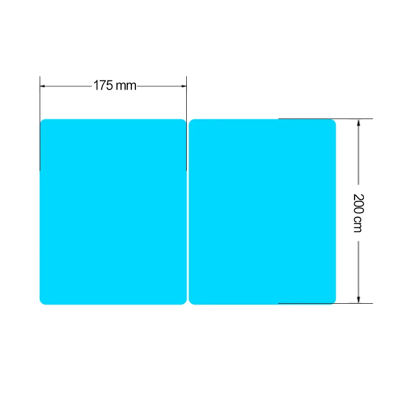 2Pcs 175x200mm VODOOL, 2 шт., Автомобильное зеркало заднего вида, прозрачная пленка, Автомобильные Боковые зеркала, Windows, водонепроницаемые, непромокаемые, анти-туман, защитная пленка, автомобильная наклейка - Название цвета: 2Pcs 175x200mm