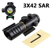 tactical hunting riflescope 3x42 magnification aim point red dot optics sight scope 5 moa 1120mm and chasse telescope