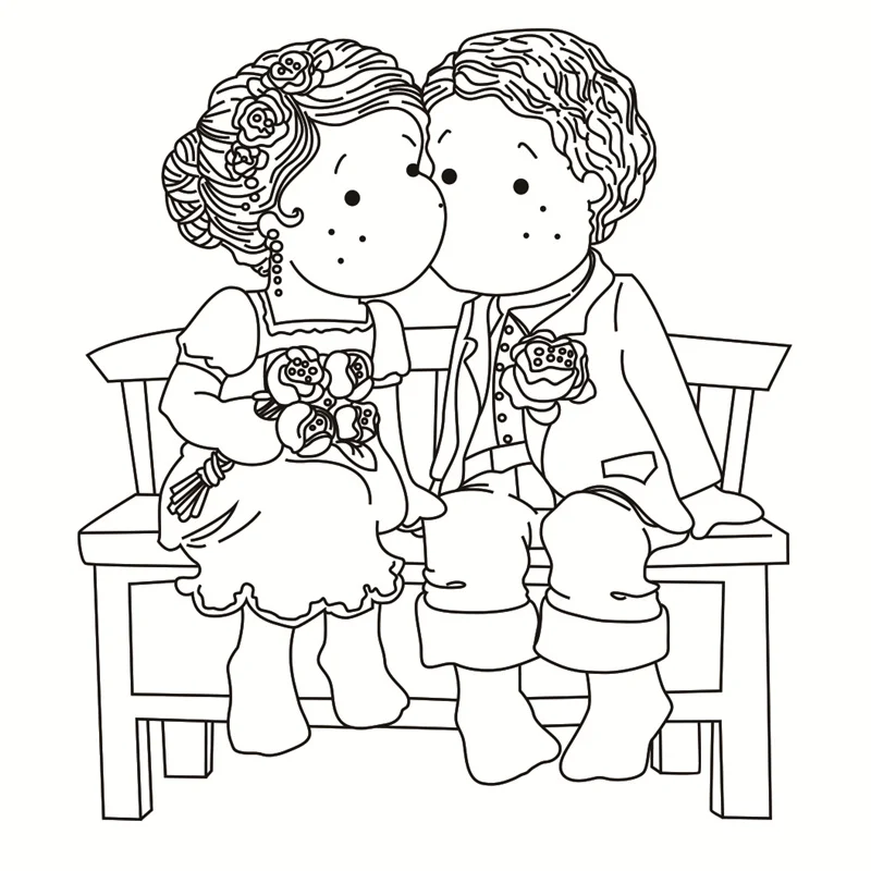 

New Girl Boy Cartoon Pattern Stamp Scrapbooking Alphabet Embossing Craft Making Silicone Transparent