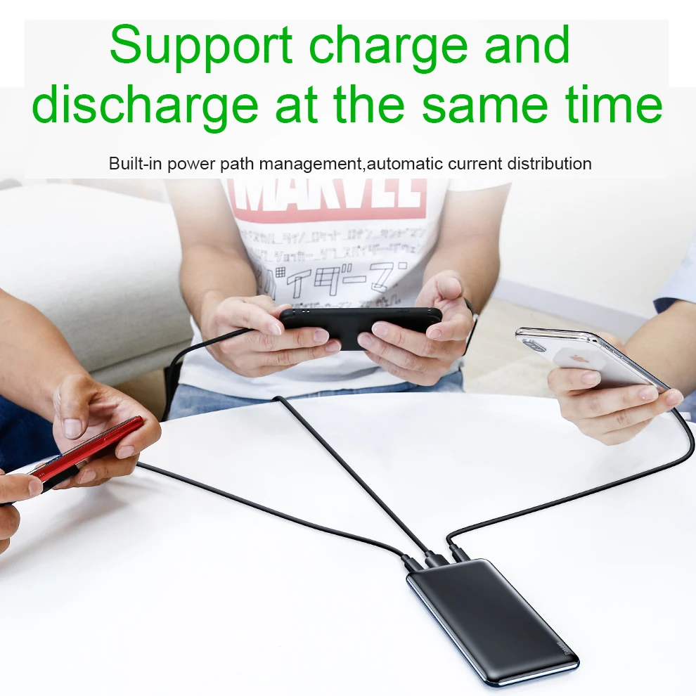Baseus 3A power Bank 10000 мАч PD3.0 быстрое зарядное устройство USB-C Быстрая зарядка внешняя батарея для iPhone samsung Xiaomi внешний аккумулятор