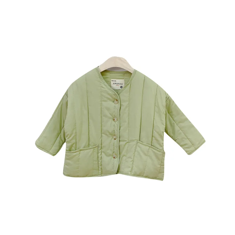 Осенне-зимнее детское тонкое хлопковое пальто с длинными рукавами 2019 г. Новая