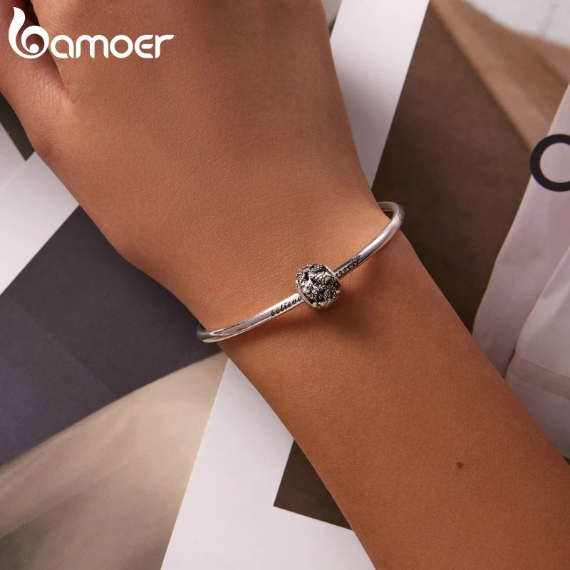 Винтажный Браслет Bamoer с подвеской в виде змеи подходит для браслета из