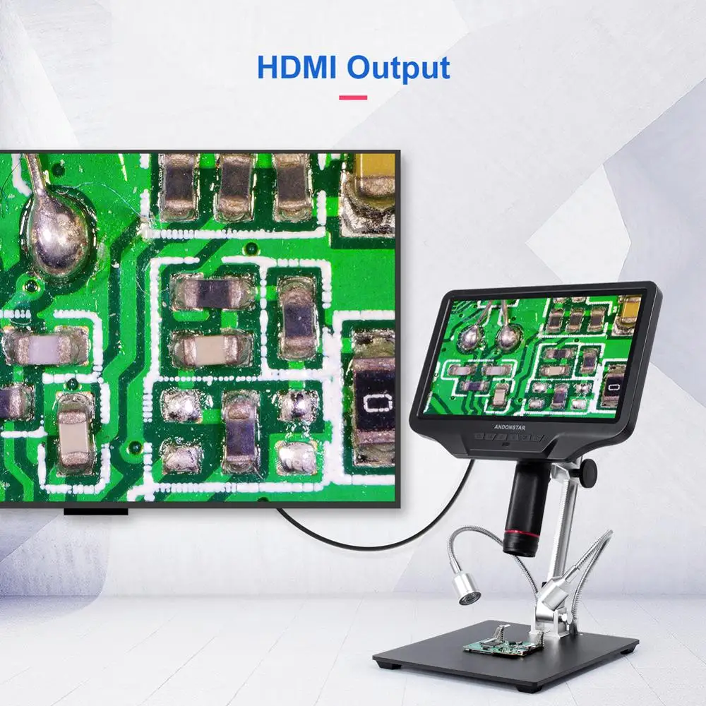 Andonstar 10 1 ''AD409 HDMI цифровой микроскоп для измерения программного обеспечения ПК