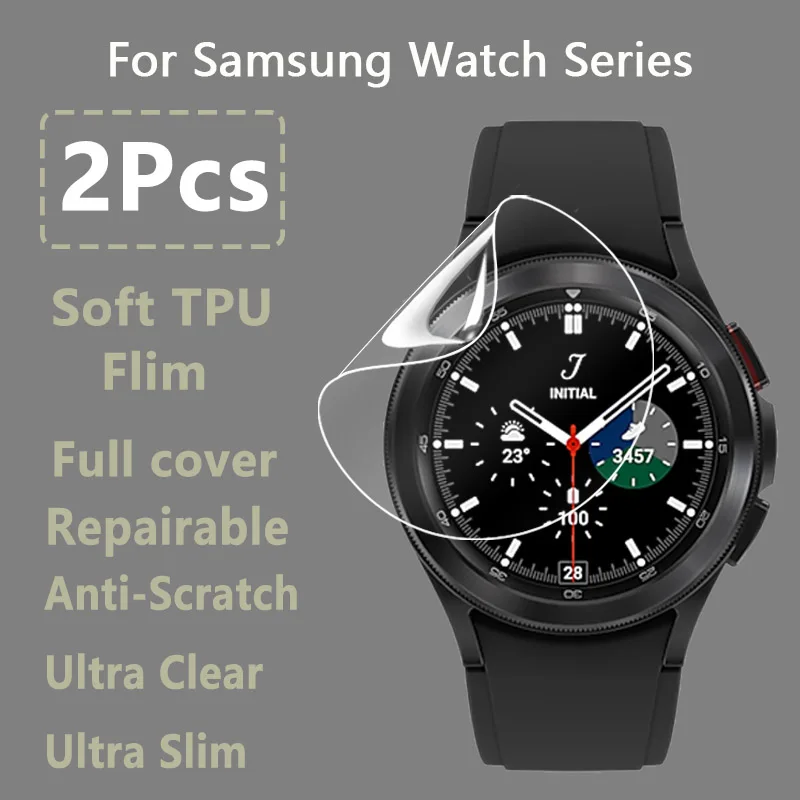 

For Samsung Galaxy Watch 4 3 Watch4 Classic Watch3 Active2 40mm 41mm 42mm 44mm 45mm 46mm Soft Film Screen Protector -Not Glass
