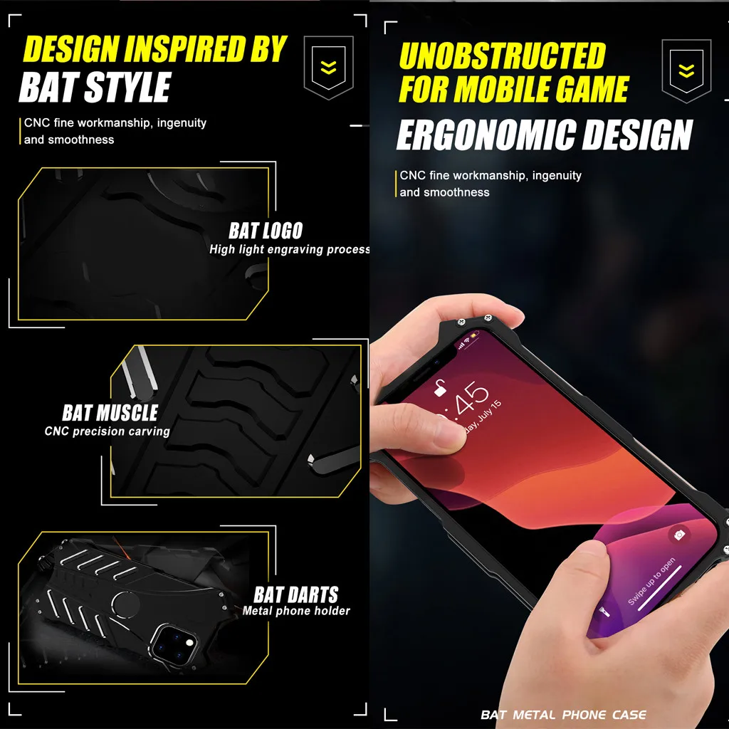 Case For Iphone 11/pro/pro Max Aerospace Aluminum Metal Armours Shell Phone Full Protective Cover | Мобильные телефоны и
