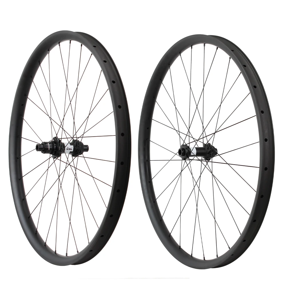 29er Углеродные горные колеса AM 40x25 мм Асимметричный бескамерный Центральный замок