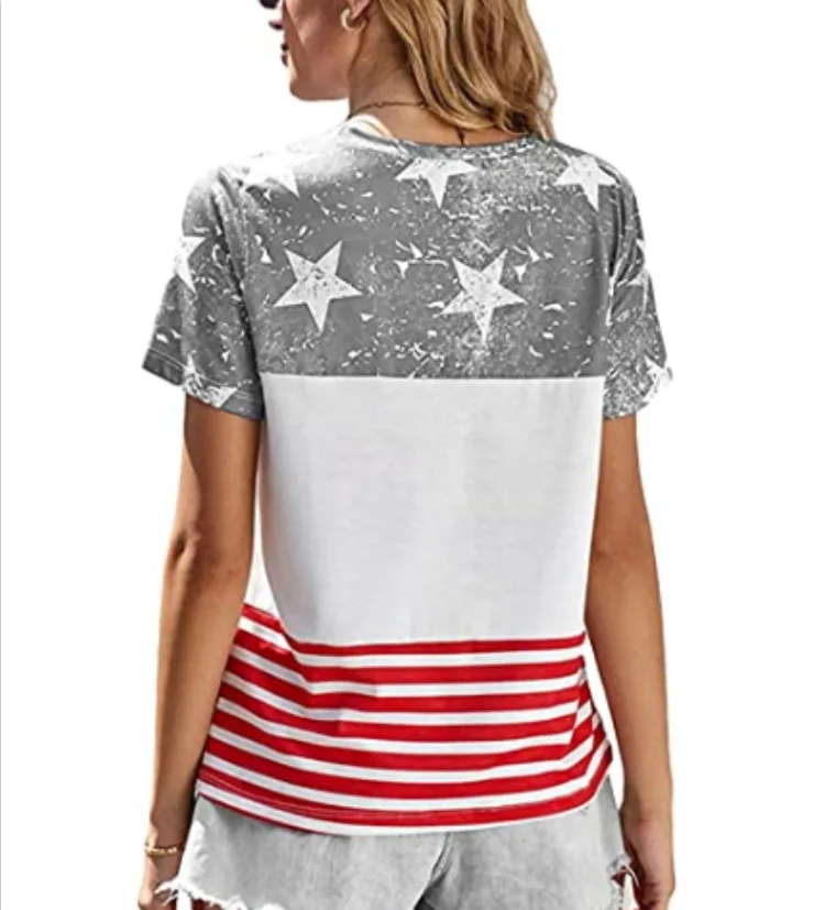 

Printed Fashion Loose Casual Women's T-Shirt 2021 Summer Short-Sleeved Striped Female Tops O-Neck Classic Streetwear T-Shirt