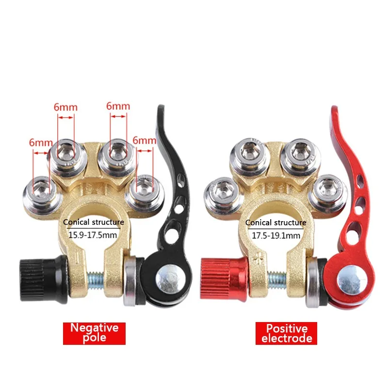 

1Set Toolless Quick Disconnect Battery Main Cable Post Terminal Shut-Off Connectors for Car Truck 12v/6v/24v Boat Race Car Truck