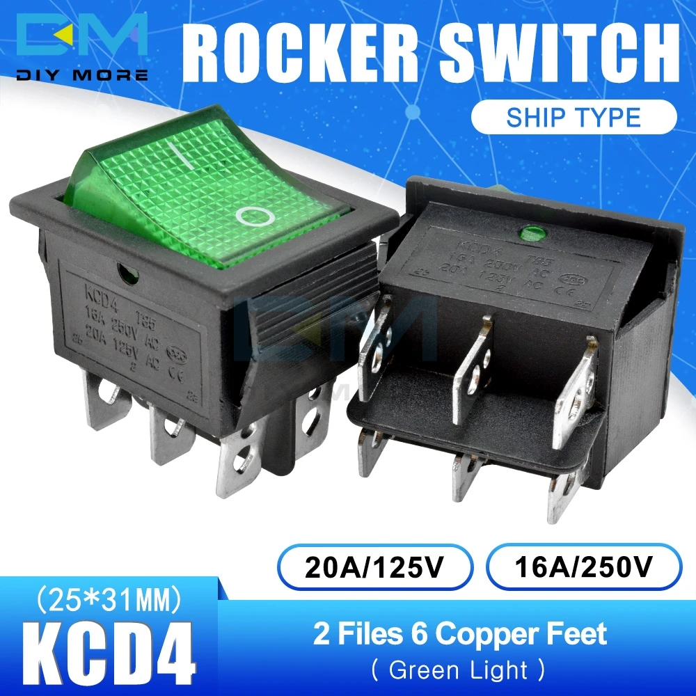 5 шт. KCD4 клавишный переключатель питания сенсорный Переключатель ВКЛ/ВЫКЛ 2