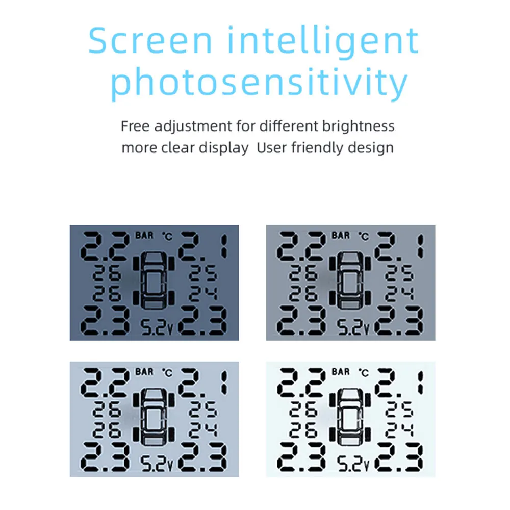 Автомобильный TPMS ЖК-экран система контроля давления в шинах датчик монитор с 4