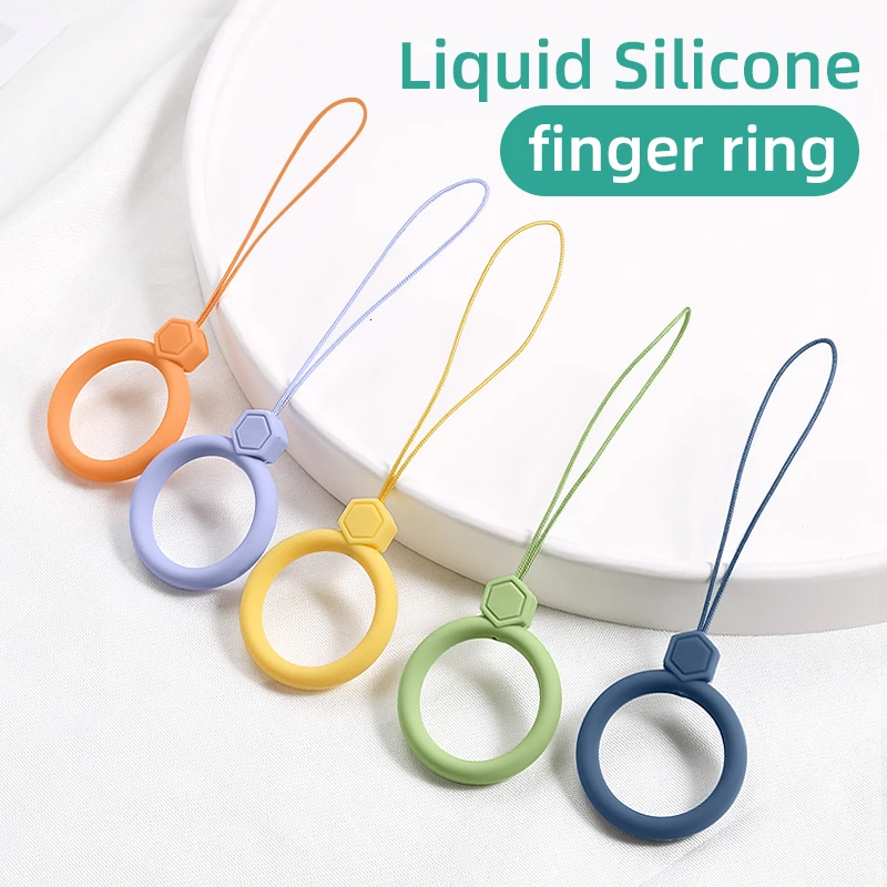 Силиконовый шнурок для мобильного телефона брелоки ремни пальцев браслет