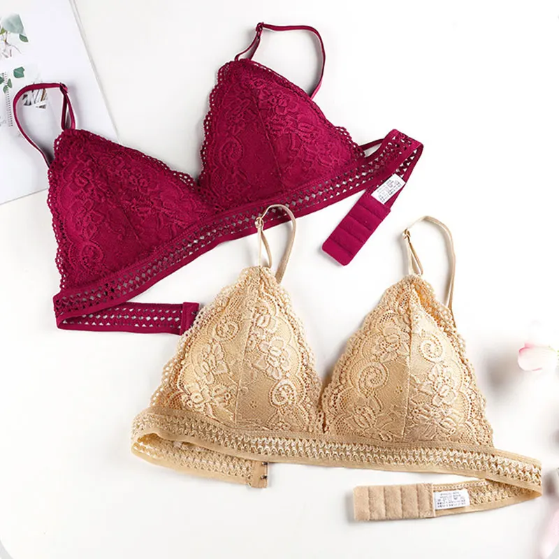 

Модный женский бюстгальтер с эффектом пуш-ап, кружевной треугольный бюстгальтер, нижнее белье