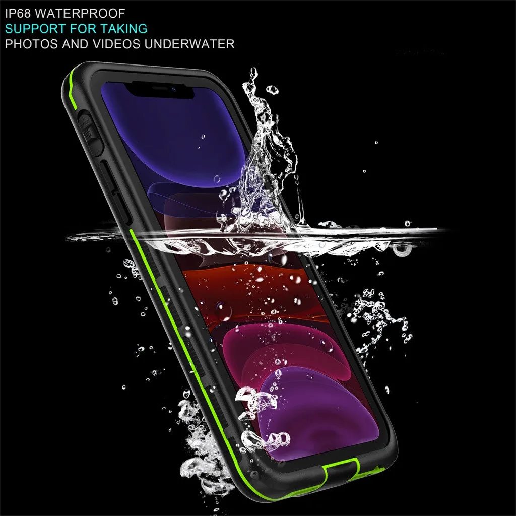 IP68 Water Proof Phone Case For iPhone 11 Pro Max Waterproof Shock-proof Cover New Full Protection | Мобильные телефоны и