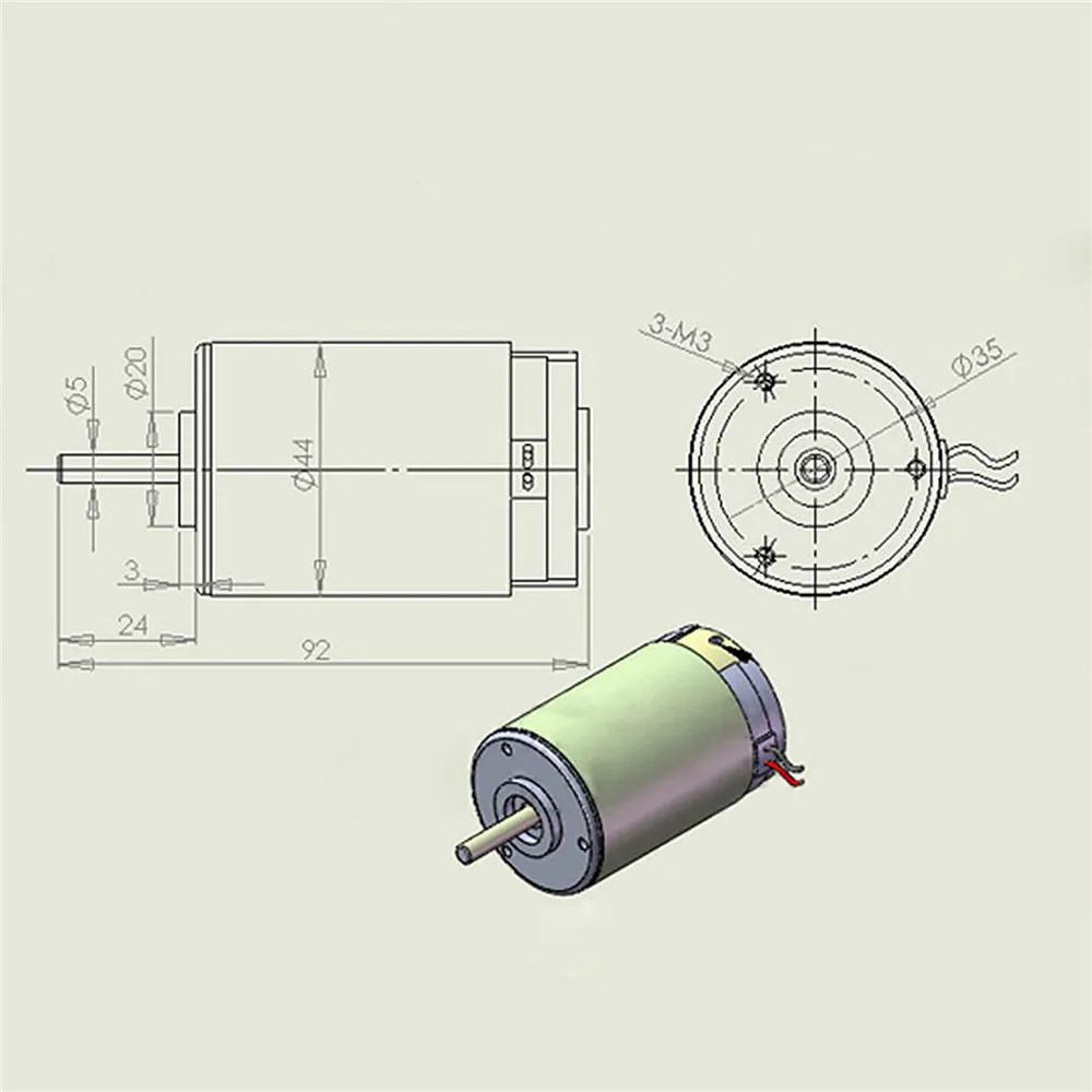 

For Spun Sugar Machine 12V 24V 2400RPM 5000RPM Brushed Motor Long Shaft DC Motor