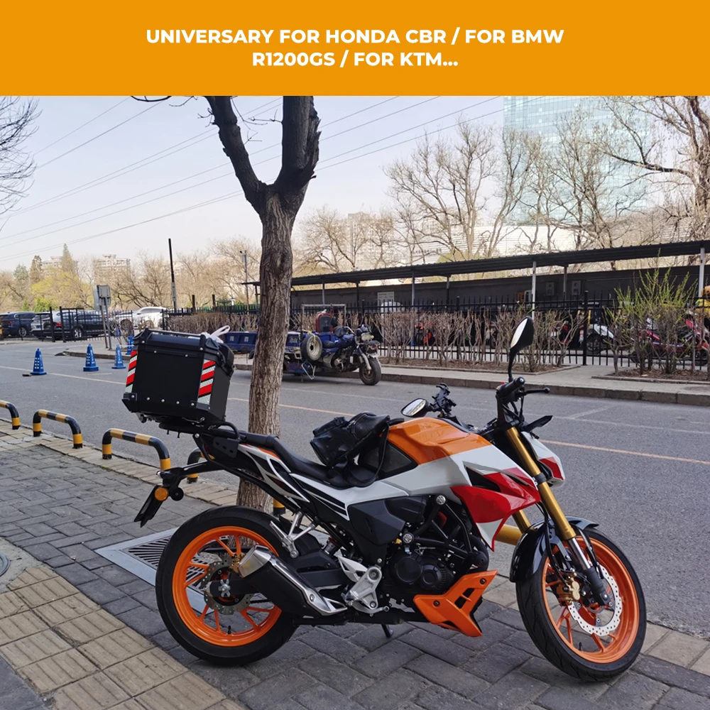 65L багажник мотоцикла Алюминий сплав топ чехол для путешествий Чемодан ящик