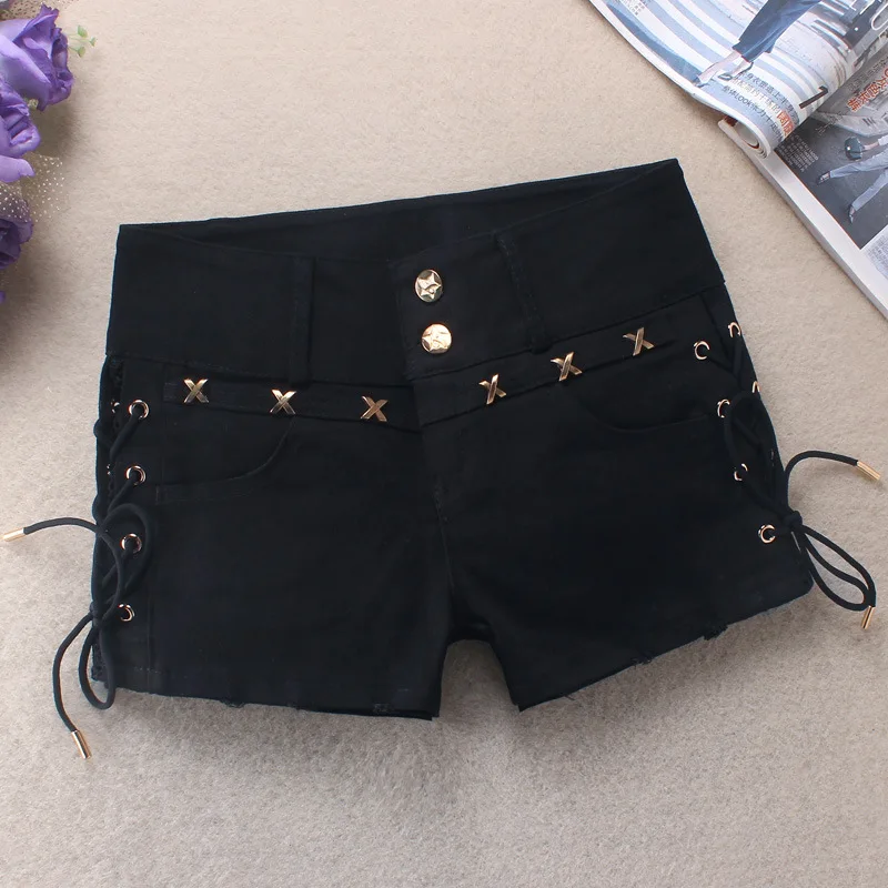 

Summer New Women's Fashion Shorts Elastic Waist Loose Shorts Casual Female White