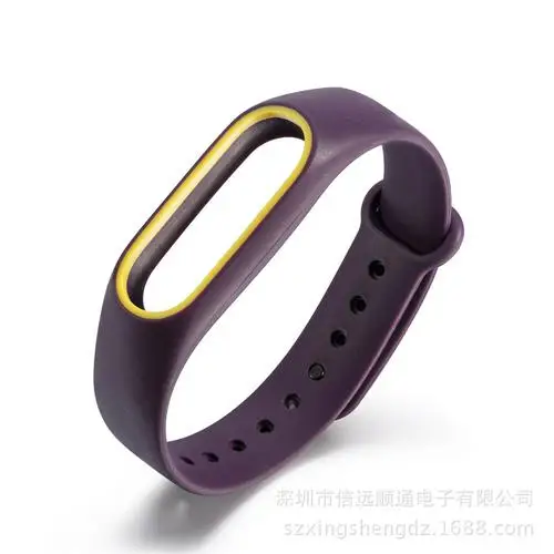 11 Для Mi Band 2 ремешок ТПУ спортивный ремешок для двух цветов против царапин, сменный Браслет для создания браслета Mi Band 2 - Цвет: 11