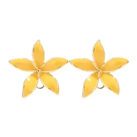 10pcs cute romantic yellow flower accessories diy jewelry earrings necklace for women wedding jewelry party anniversary gifts