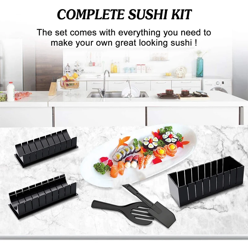 

10 Pcs/Set DIY Sushi Making Kit,Roll Sushi Maker Rice Roll Mold,Kitchen Sushi Tools,Japanese Sushi Cooking Tools