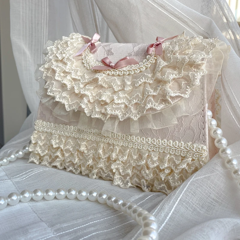 

Оригинальная кружевная ручная сумка через плечо Lolita, элегантная благородная сумка