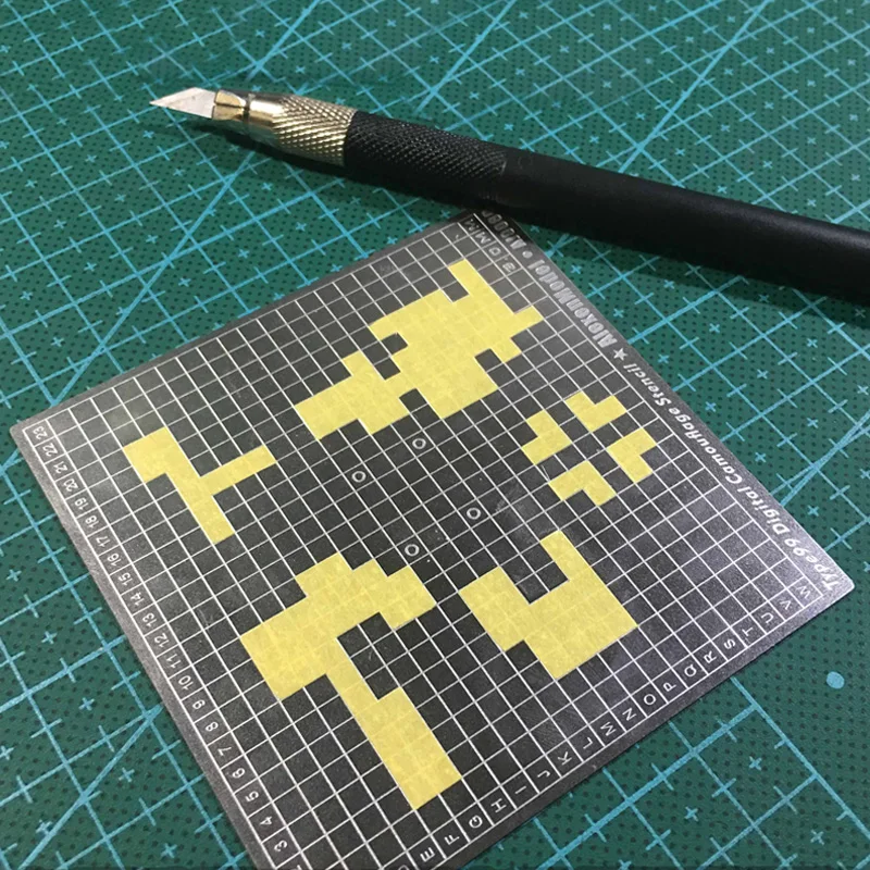 AJ0080 цифровой камуфляж Краски маска коврик для резки Двусторонняя общего