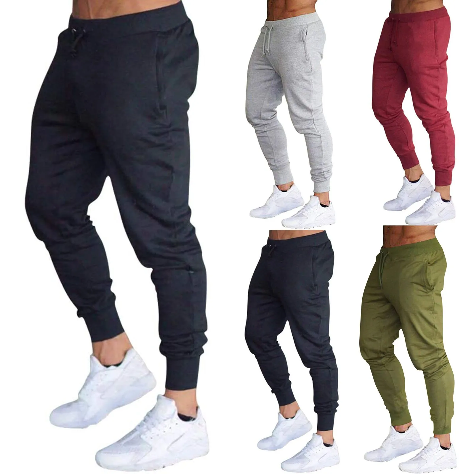 

Men's High quality Brand Men pants Fitness Casual Elastic Pants bodybuilding clothing casual camouflage sweatpants joggers pants