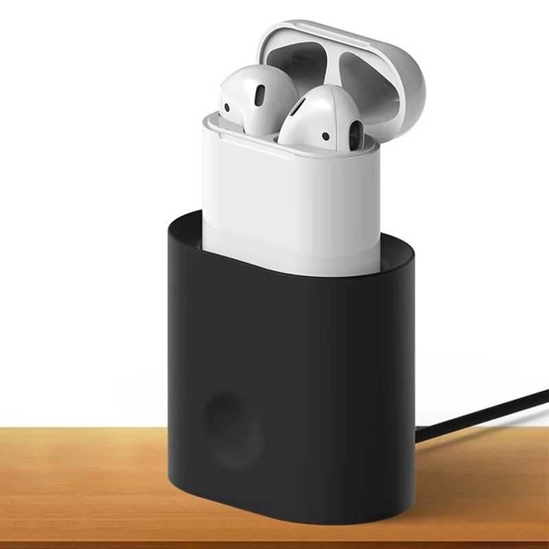 Мягкий силиконовый чехол для наушников для Apple Airpods чехол Bluetooth беспроводные наушники Мини Портативная настольная Зарядка для Air Pods чехол для ушей