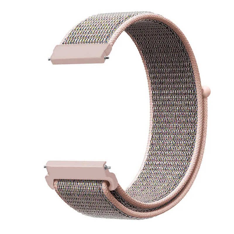 Pink Sand 20 мм 22 мм часы нейлоновый ремешок для Huami Amazfit BipSport петля ремешок для Huami Amazfit GtR 47 мм 42 мм ремешок/Stratos/Pace - Цвет ремешка: Pink Sand