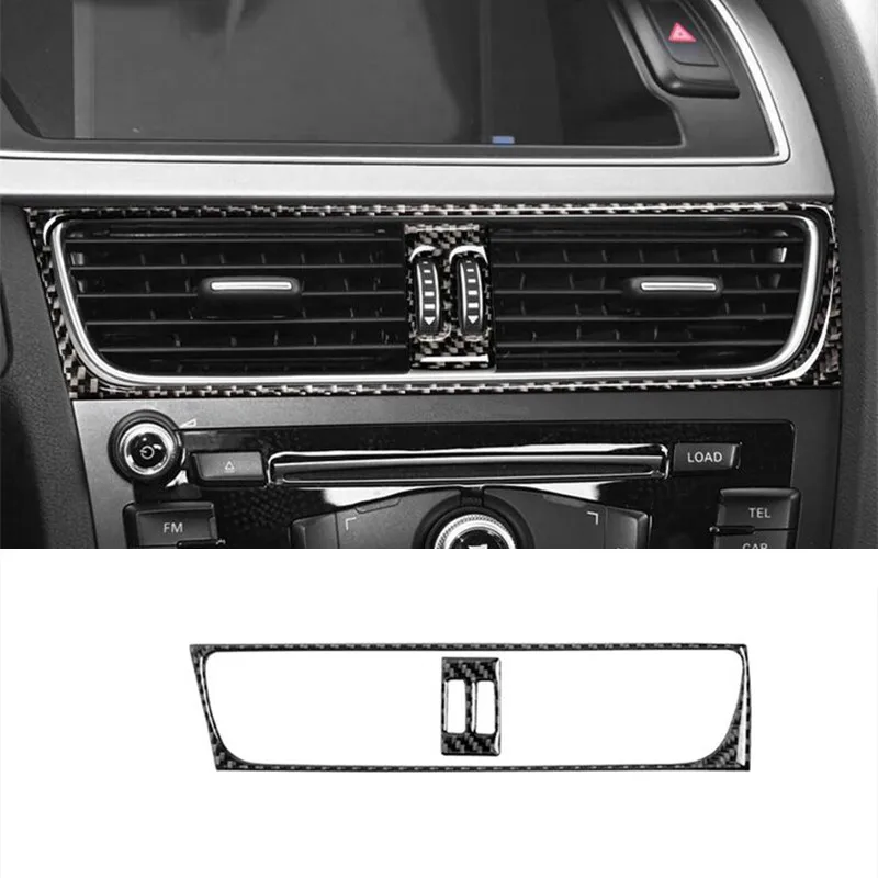 Carbon Fiber Navigation Panel Warning Lamp Frame Air Conditioning Outlet Decoration Cover Trim For Audi A4 B8 2009-2016 LHD | Автомобили и