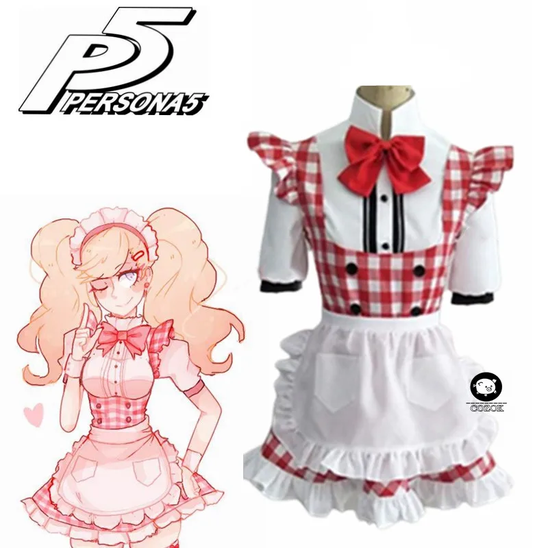 Костюм горничной Takamaki Persona 5 костюм Пантеры индивидуальный пошив платье Униформа