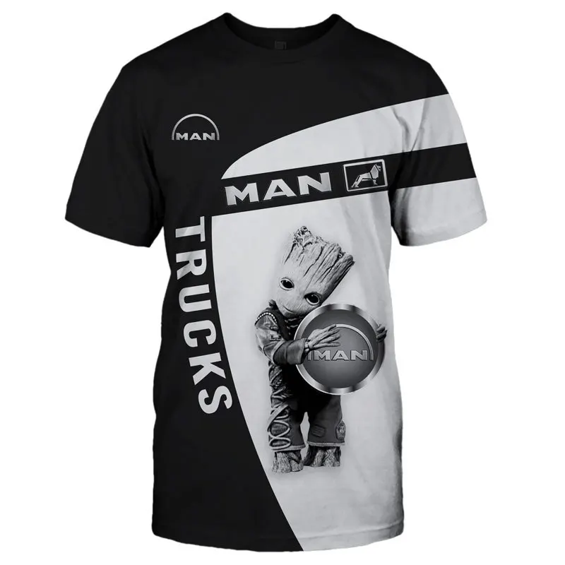 Летняя повседневная мужская футболка с логотипом 3D принтом и короткими рукавами