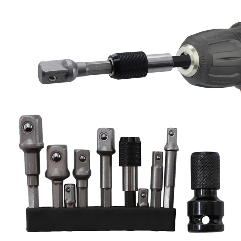 

Professional Converter Impact Tool Steel 1/2" Square to 1/4" Hex Ratchet Socket Quick-release Mechanism Shock Resistance