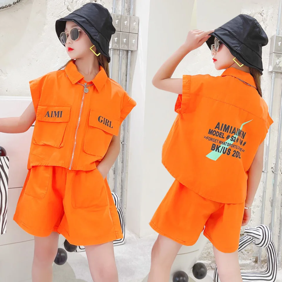 

2021 New Summer Baby Girls Cotton Clothes Kids Sleeveless Suit + Shorts 2pcs/Sets Fashion T Shirt Clothing Sets Baby Tracksuits