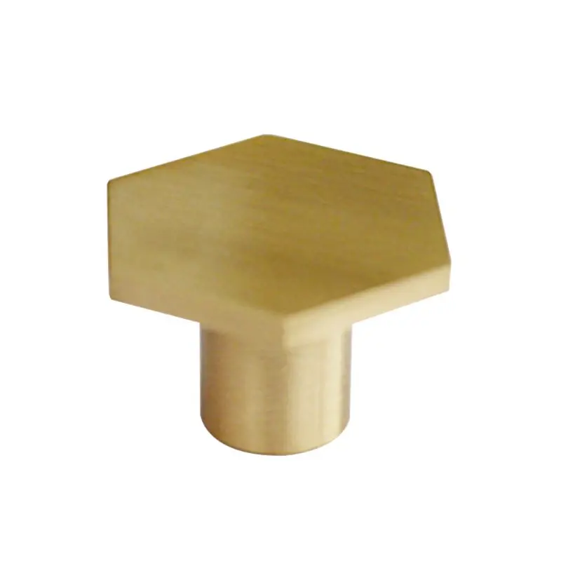 

Gold Brass Hexagon Knobs Cabinet Door Handle Drawer Pulls Furniture Hardware