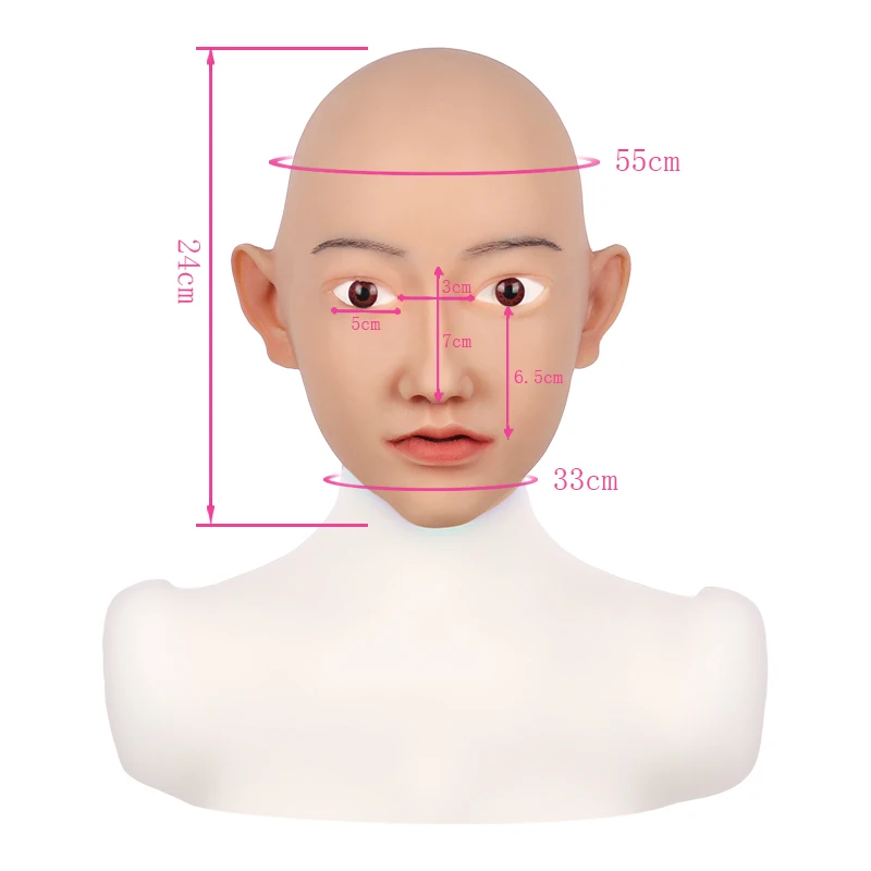 Мягкая силиконовая маска для лица и головы косплея |