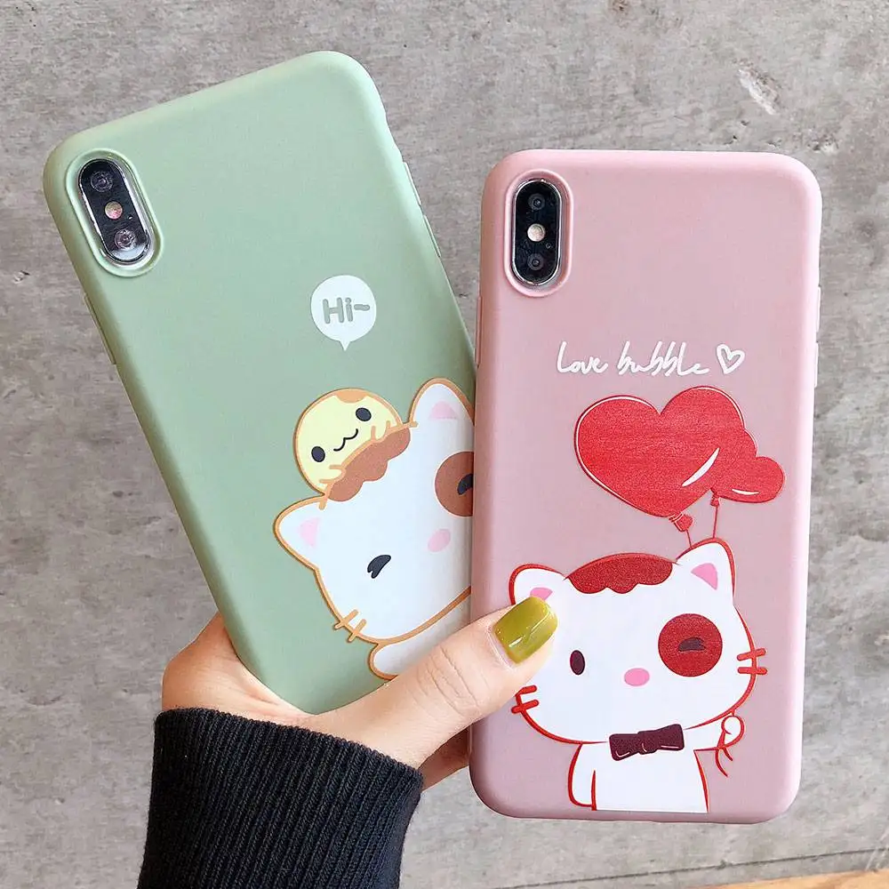 KISSCASE чехол с милым котом для iPhone XS MAX XR 7 8X10 6 Plus 6s Мягкий из ТПУ Funda 8 Coque |