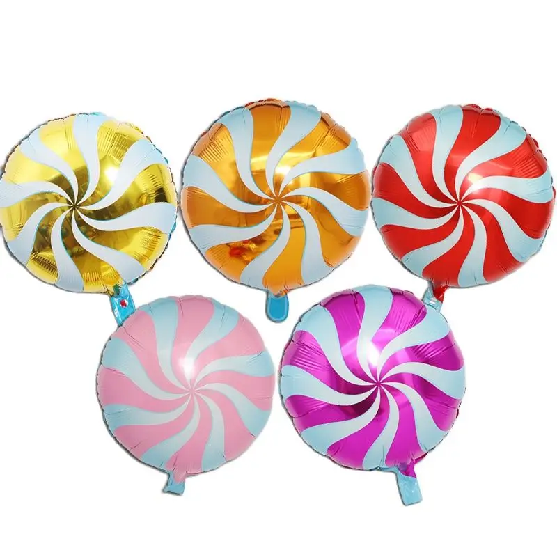 

18inch Candy Color Balloon Windmill Wave Dot Lollipop Foil Balloons Celebration Party Birthday Decoration Ballon Baby Shower Toy