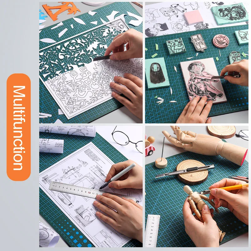 

A2 Multifunction Big Size Cutting Mat Pvc Self Healing Cutting Pad Board Paper Cutter Knife Sculpture Craft Double-sided Tool