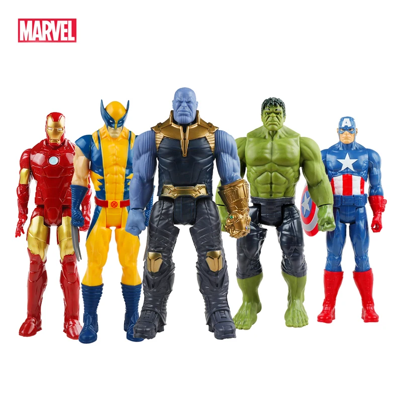Экшн фигурка Marvel мстители 30 см модель супергероя кукла Человек паук Росомаха Тор