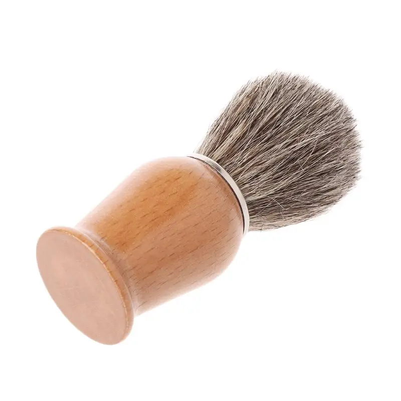 

J78D New Salon Badger Hair Wood Handle Wet Shaving Brush For Men Shave Barber Tool