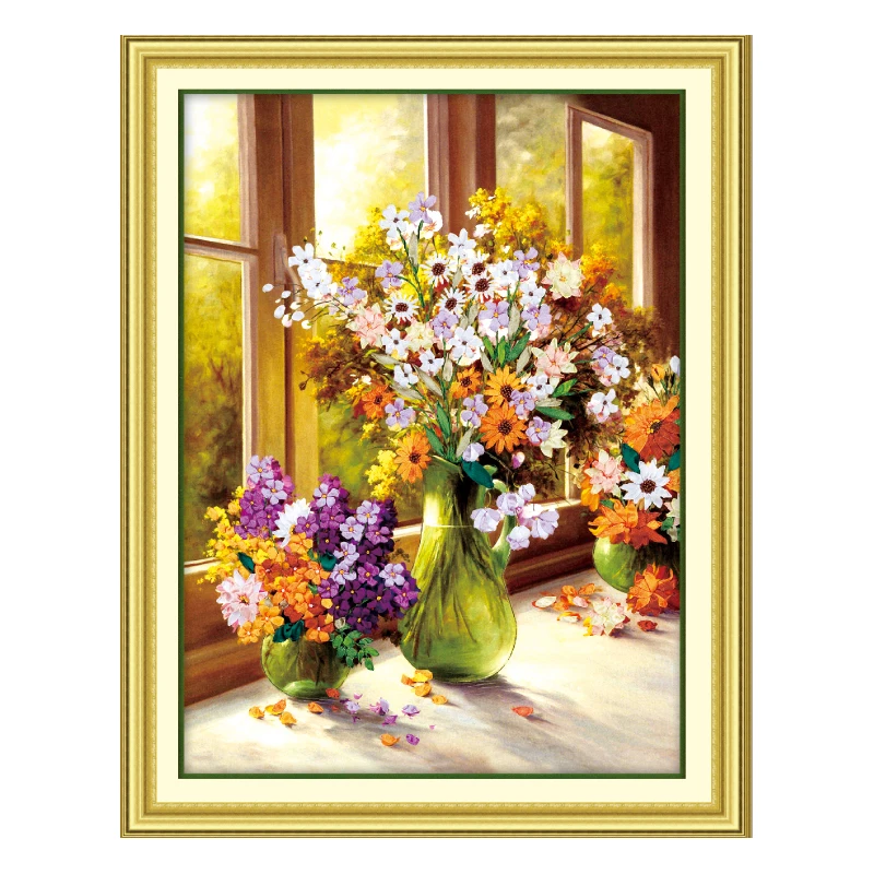 Сделай Сам лента вышивка Картины Легко с цветочным узором Рукоделие Ремесло