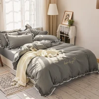 small lace lace embroidery four piece set student sheets fitted sheet three or four piece suit bedding comforter bedding