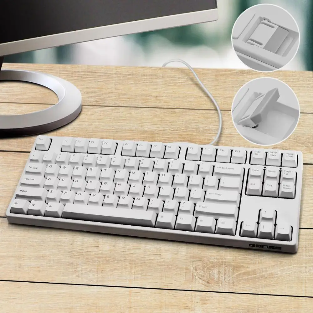 Ganss GS87C 87 клавиш игровая механическая клавиатура cherry mx коричневый синий красный