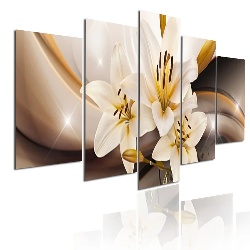 

flower wall art poster blooming lilies poster print gallery living room interior home decoration nordic decoration home