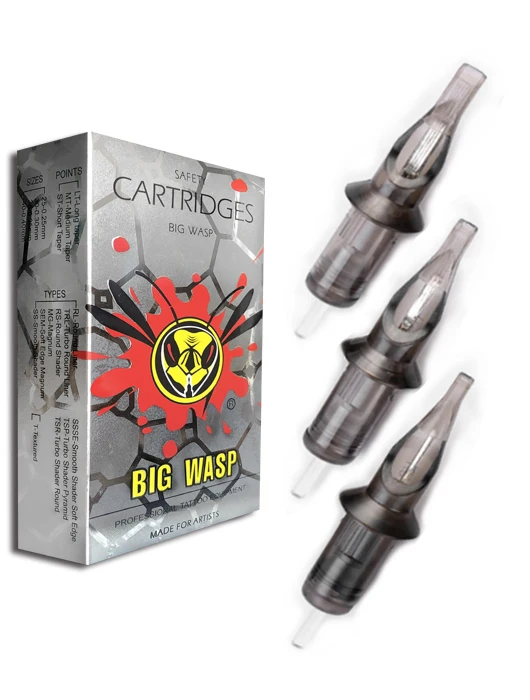 

BIGWASP Tattoo Cartridge Needles RM Curved Magnum 20pcs/box For Machine Gun Pen For Lining &Shading Tattoo Supply