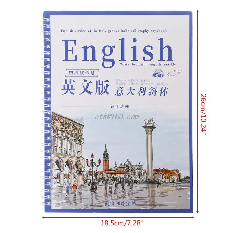 

3 Reusable Groove Calligraphy Copybook English Italic Handwriting Groove Training Pen Refills Hold Tools Set