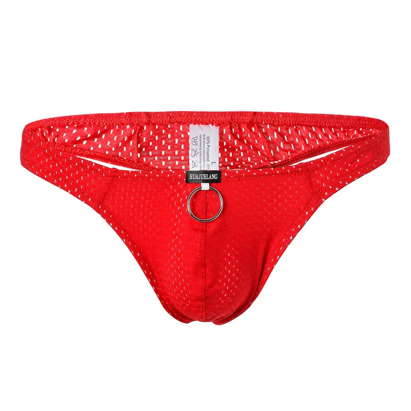 Сексуальное мужское нижнее белье Jockstrap сетчатые стринги с низкой талией гей