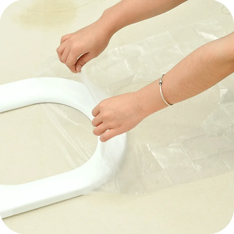 10/lot Disposable Toilet Seat Cover Waterproof Safety Travel/Camping Bathroom Accessiories Mat Cleaning Tool |