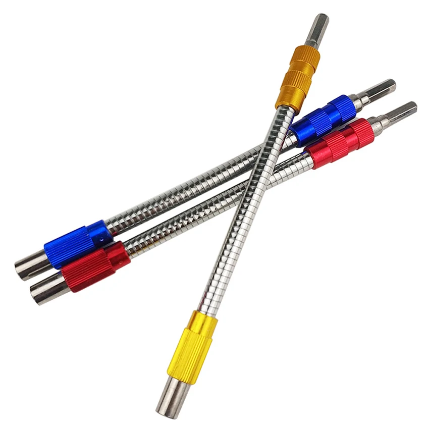 

Colored Universal Metal Flexible Shaft Extension Rod Drill Bits Connecting Rod Multi-angle Electric Screwdriver Hose 200mm