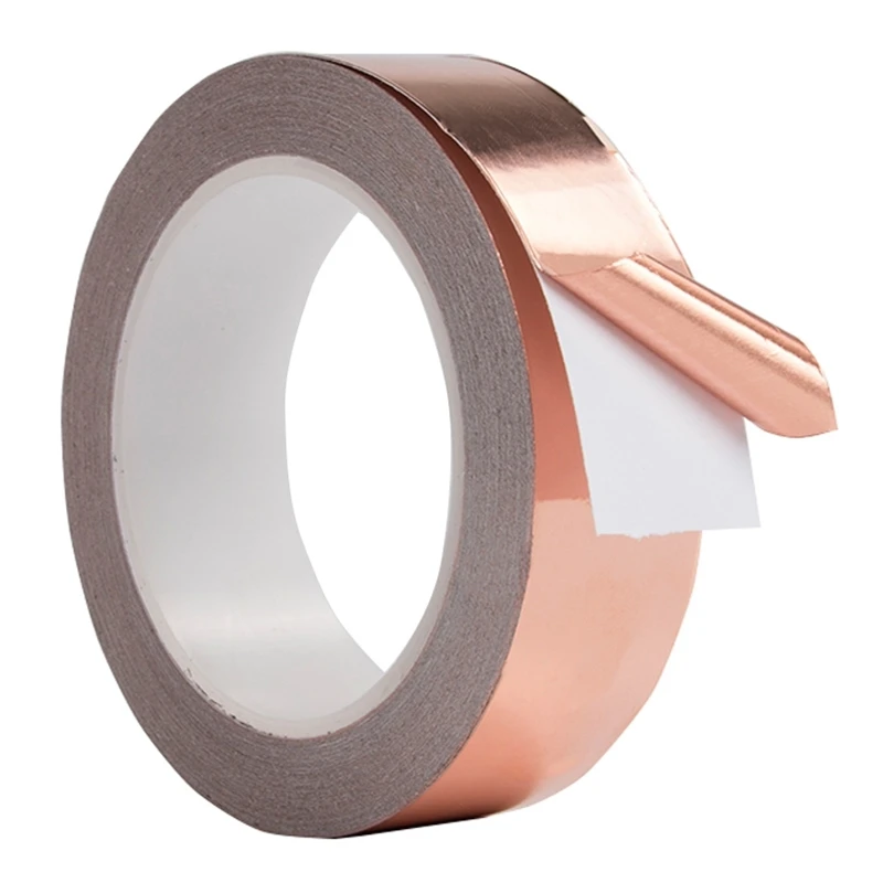 

20M Single-sided Conductive Copper Foil Tape Mask Electromagnetic Shield Eliminate EMIAnti-static Repair Adhesive Tape